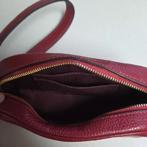 Coach Cherry Red Leather Wristlet - Picture 7 of 7